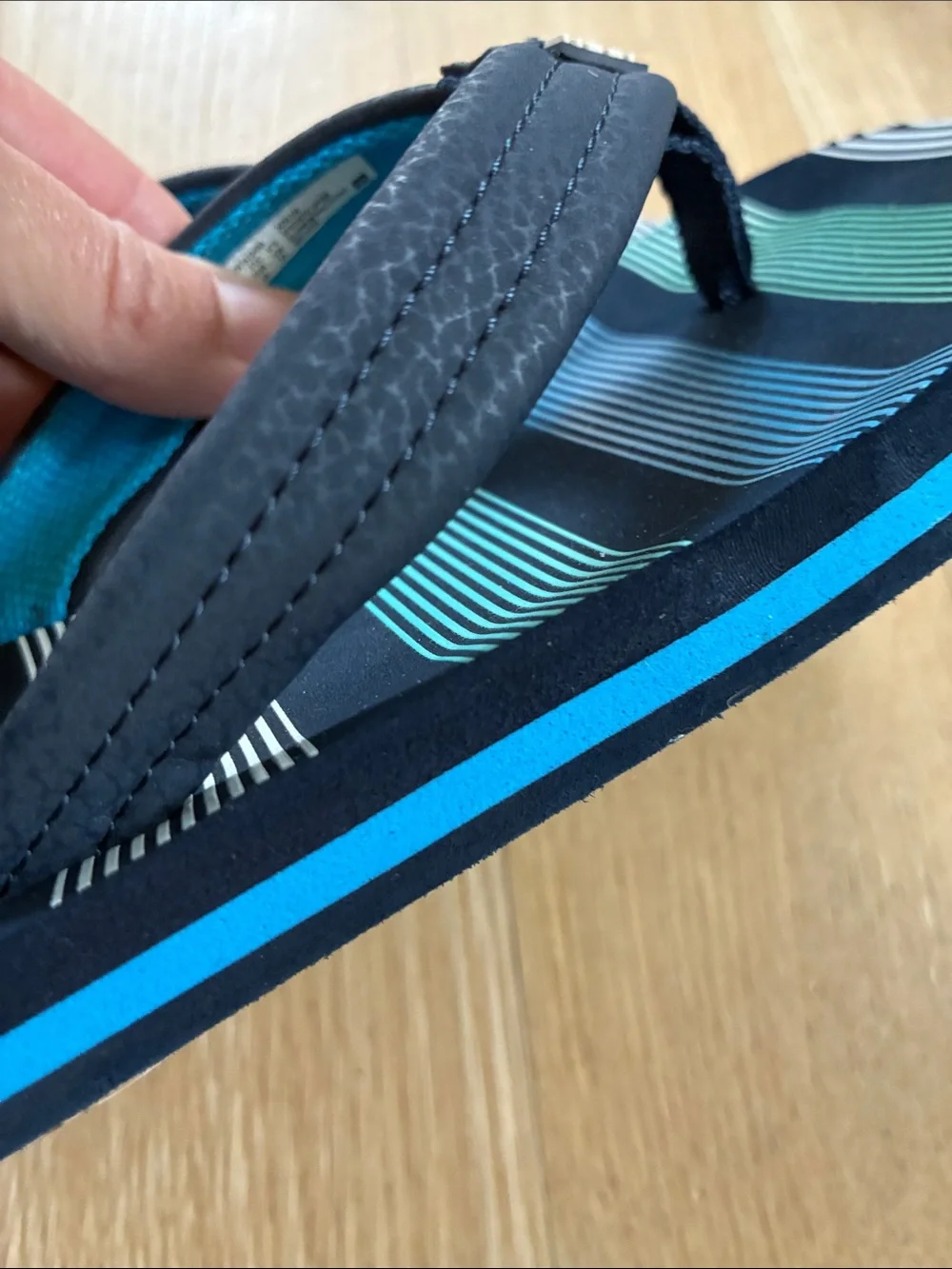 Reef boys Blue Striped Flip Flops